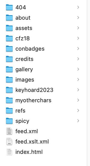 Screenshot of Finder, showing a lot of folders.