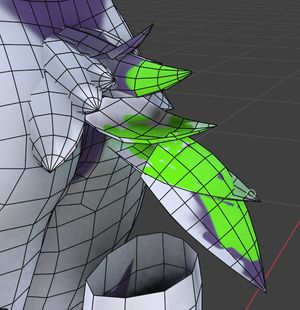 The tail now with those bits hidden