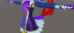 The texture as applied to the avatar in Unity