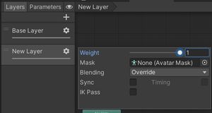 Changing the weight on an Animator Controller layer