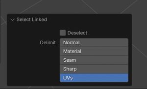 The Blender select linked dialogue