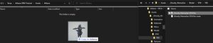 Copying the FBX file within Windows Explorer.