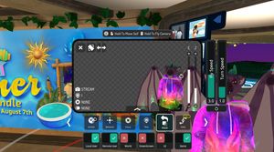 VRChat screenshot, the camera mask settings on display