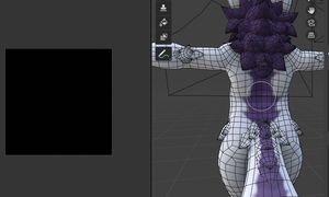 The back of a fox, with a cursor pointed at the centre of the back