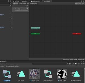 A Unity animator controller after just creating it.